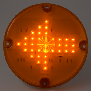 7 Arwyneb Rownd Arrow Piranha LED 37 Diodes Bws Ysgol Trowch Goleuadau Singal